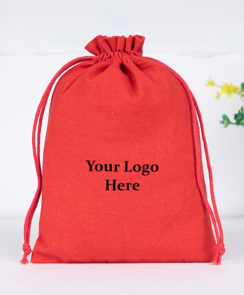 Personalized Red Jewelry Packaging Pouches and Bags