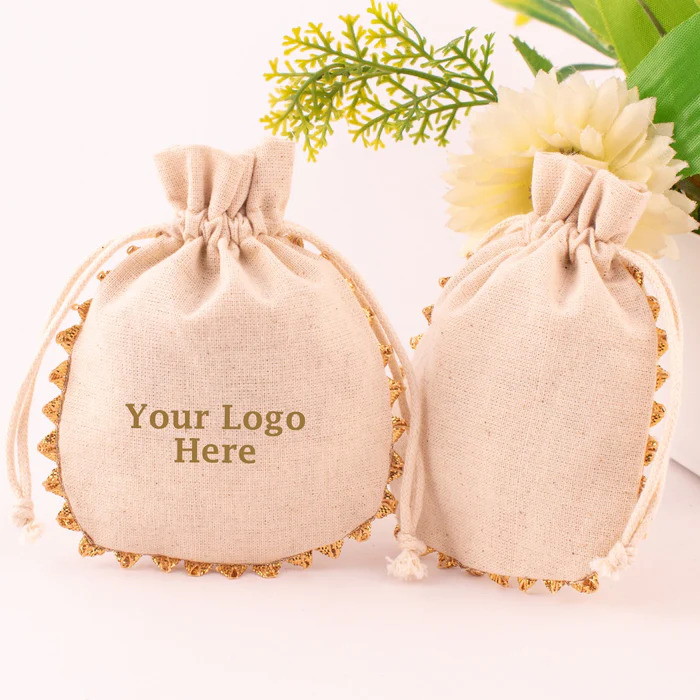 Designer Cotton Drawstring Pouch