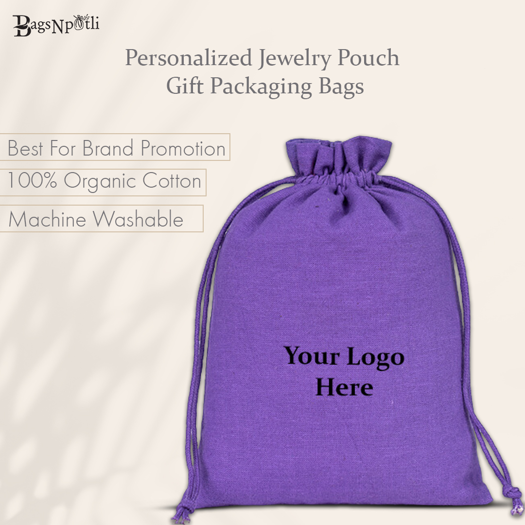 Drawstring cotton pouches